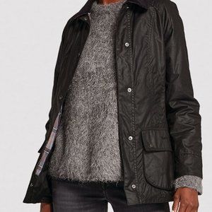 Barbour Ladies' Beadnell Waxed Cotton Jacket Black Size US 10 NWT